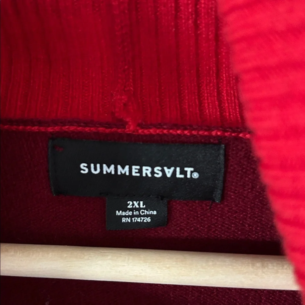 Summersalt The Coziest Cashmere Blend Merino Wool Cashmere Colorblock Sweater 2X